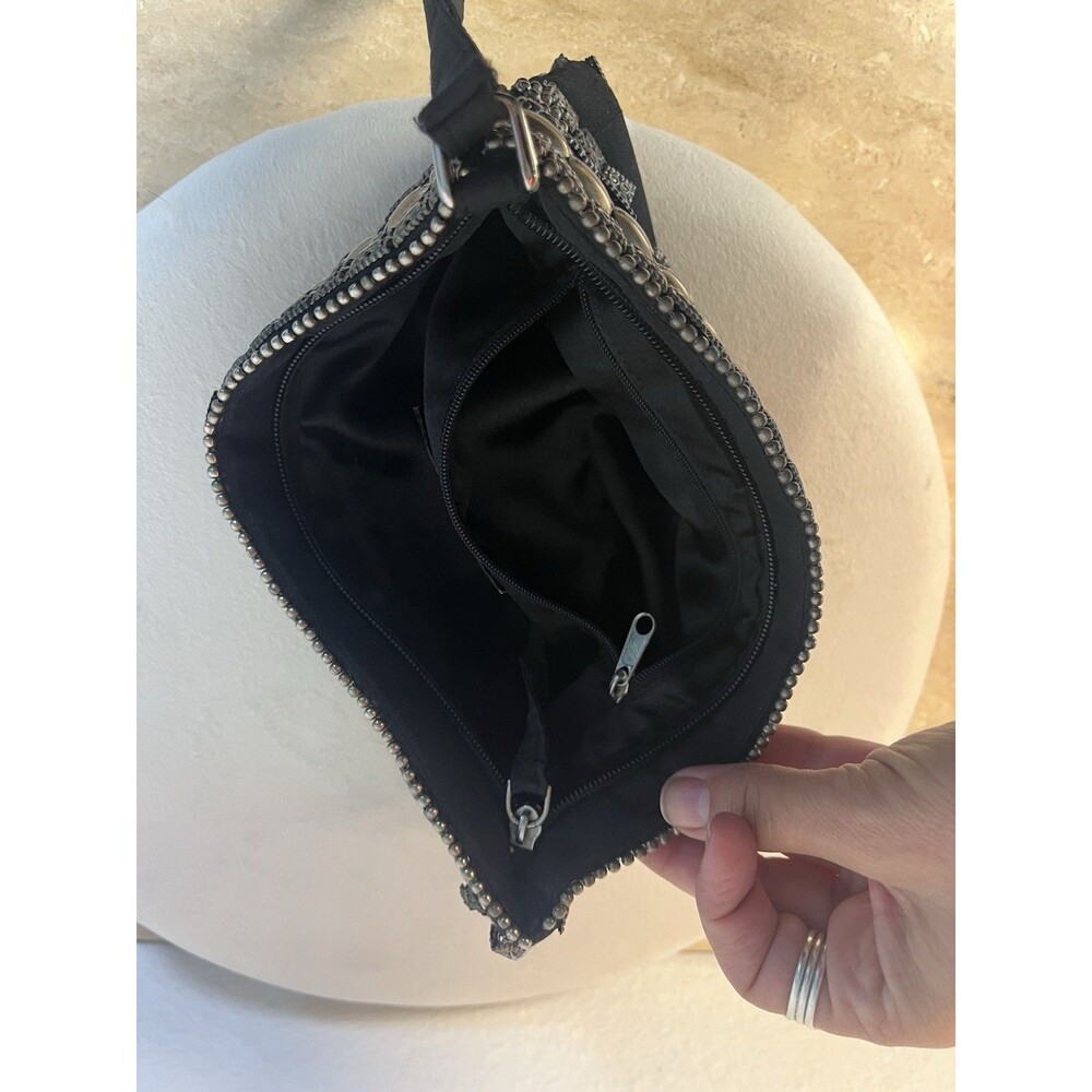 Y2K Express Boho Metal Beaded & Stud Moroccan Vintage Festival Wristlet Clutch - Picture 12 of 15